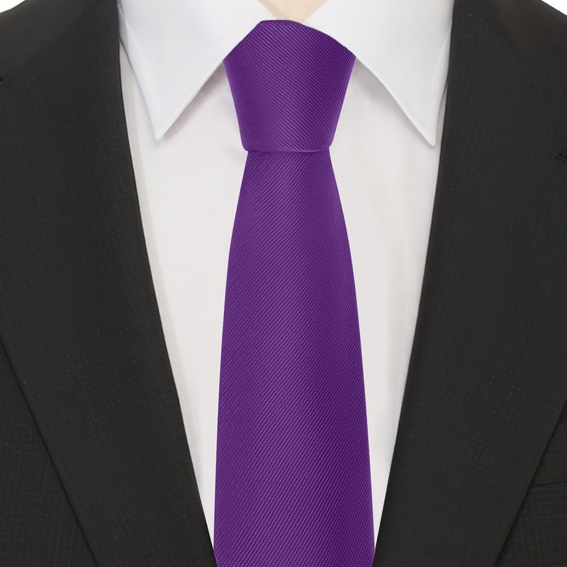 Junmaxroad Store 63'' XL Black Ties For Men Solid Color Extra Long Neckties 3.35" (8.5CM) Men's Big and Tall Ties with Gift Box - Image 3